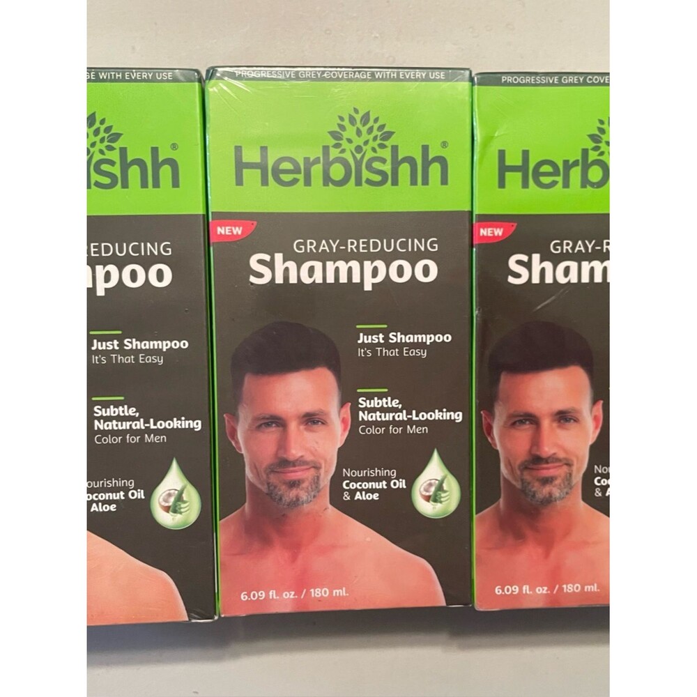 Gray-Reducing Shampoo for Men - Natural Black X3 Bundle